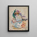Woman in the Garden - Henri Lebasque — framed artwork on a wall