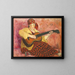 Woman with Guitar - Henri Lebasque — framed artwork on a wall