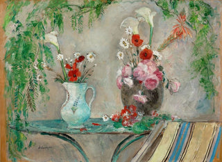 Flowers on a Terrace Table - Henri Lebasque — artwork view