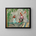 Flowers on a Terrace Table - Henri Lebasque — framed artwork on a wall