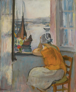 Henri Lebasque - Jeune Femme Devant La Fentre Ouverte Lle Dyeu.webp