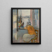 Young woman in front of the open window - Henri Lebasque — framed artwork on a wall