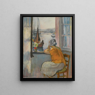 Henri Lebasque - Jeune Femme Devant La Fentre Ouverte Lle Dyeu.webp
