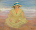 Young girl sitting on the beach - Henri Lebasque — artwork view