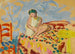Young girl with green turban sitting on a sofa - Henri Lebasque — artwork view