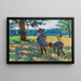 The flower picking - Henri Lebasque — framed artwork on a wall