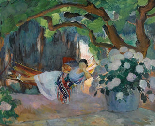Young woman in a hammock - Henri Lebasque — artwork view