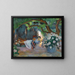 Young woman in a hammock - Henri Lebasque — framed artwork on a wall