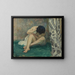 Nude on Green Carpet - Henri Lebasque — framed artwork on a wall