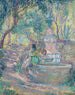 Saint - Tropez painting, two young girls at the fountain - Henri Lebasque — artwork view