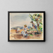 on the terrace - Henri Lebasque — framed artwork on a wall