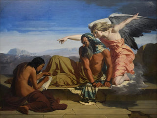 Jérémie the Prophet Dictating His Prophecies - Henri Lehmann — artwork view