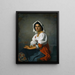 La Jeune Italienne - Henri Lehmann — framed artwork on a wall