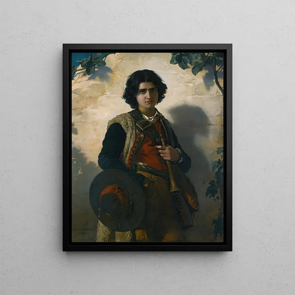 The Fifre Italian - Henri Lehmann — framed artwork on a wall