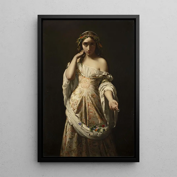 Ophelia - Henri Lehmann — framed artwork on a wall