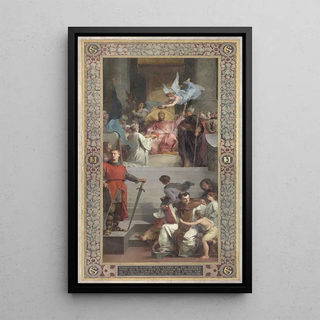 Henri Leopold Lvy - Les ambassadeurs de Haroun al Rashid offrent les clefs du Saint Spulcre Charlemagne.webp