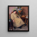 The Sleeping Painter - Henri Loubat — framed artwork on a wall