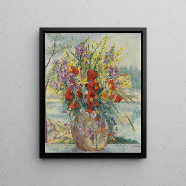 Flowers of the Fields - Henri Manguin — framed artwork on a wall