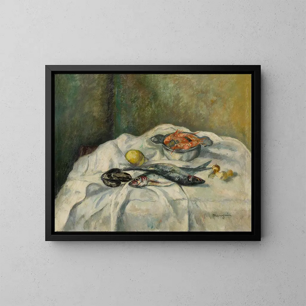 Herring and Shrimp - Henri Manguin — framed artwork on a wall