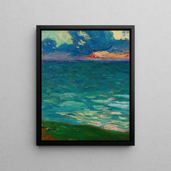 At the seaside - Henri Martin — framed artwork on a wall