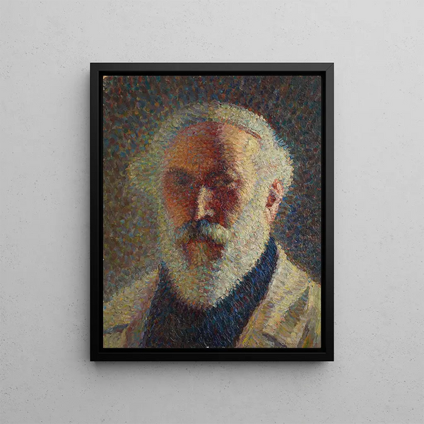 Self-portrait with a white beard - Henri Martin — framed artwork on a wall
