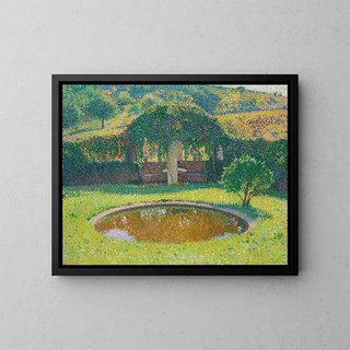 Bassin and southwest pergola of Marquayrol park - Henri Martin — framed artwork on a wall