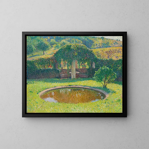 Bassin and southwest pergola of Marquayrol park - Henri Martin — framed artwork on a wall