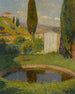 Bassin ouest du Parc de Marquayrol avec vue sur l'atelier d'Henri Martin - Henri Martin — artwork view