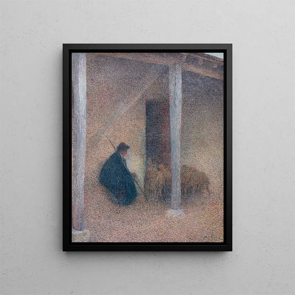 Berger rentrant ses moutons - Henri Martin — framed artwork on a wall