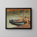 Bouquet of Bluebells and Boats at the Port - Henri Martin — framed artwork on a wall