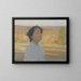Bust of a Young Girl with a Laurel Wreath - Henri Martin — framed artwork on a wall