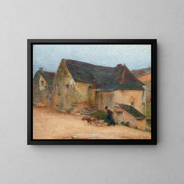 Chevrière devant une vieille maison à Labastide - Henri Martin — framed artwork on a wall
