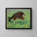 Goat in a Flower Field - Henri Martin — framed artwork on a wall