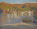 Five Fishermen and Their Boat Stranded on the Shore at Collioure - Henri Martin — artwork view