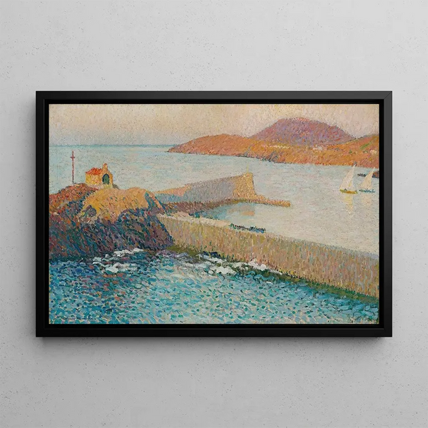 Collioure, the chapel on the dyke - Henri Martin — framed artwork on a wall