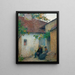 Couple in conversation in front of the farm - Henri Martin — framed artwork on a wall