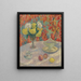 Sunlit Dahlias - Henri Martin — framed artwork on a wall