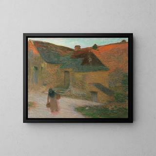 Derniers rayons, une ferme dans le Lot - Henri Martin — framed artwork on a wall