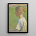 Young woman in profile - Henri Martin — framed artwork on a wall