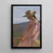 Young girl sitting - Henri Martin — framed artwork on a wall