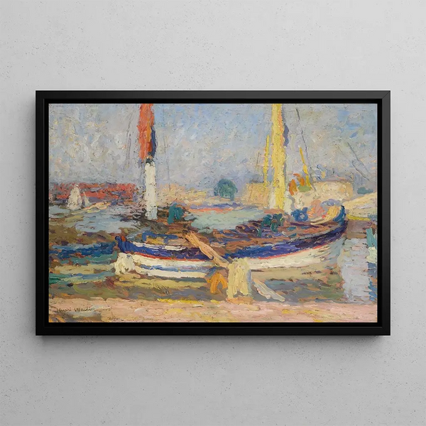 La Barque - Henri Martin — framed artwork on a wall