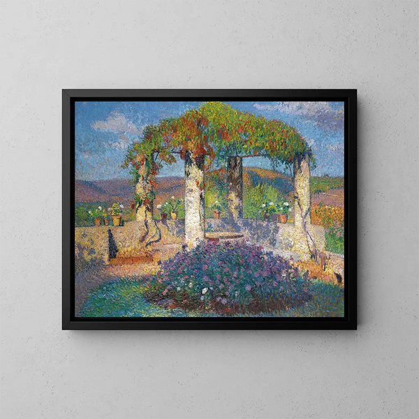 The arbor of the northwest corner of Marquayrol park - Henri Martin — framed artwork on a wall