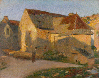The old house with the last rays - Henri Martin — artwork view