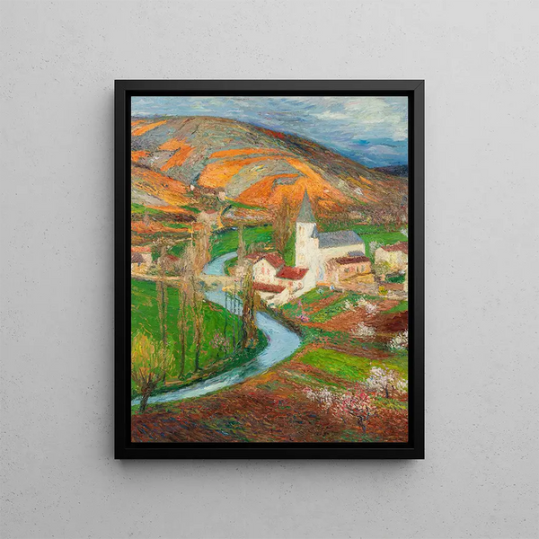 Labastide-du-Vert in spring from the Marquayrol garden - Henri Martin — framed artwork on a wall