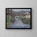 L'école et le pont sur le vert Labastide-du-Vert - Henri Martin — framed artwork on a wall