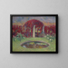 The Basin and the arbor - Henri Martin — framed artwork on a wall