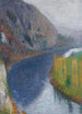 The Lot at the foot of the cliffs of Saint-Cirq-Lapopie - Henri Martin — artwork view
