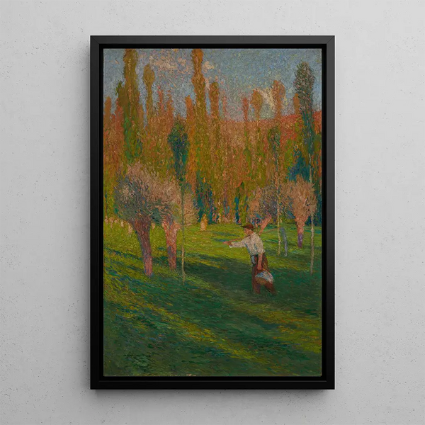 The Harvester - Henri Martin — framed artwork on a wall