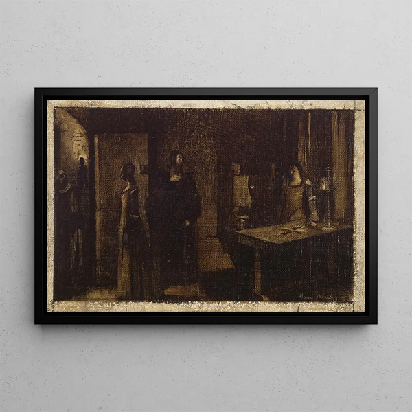 The Crucifix - Henri Martin — framed artwork on a wall