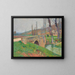 The bridge under a gray sky - Henri Martin — framed artwork on a wall